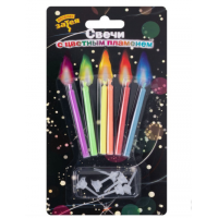 Свечи д/торта с цветным пламенем 6шт